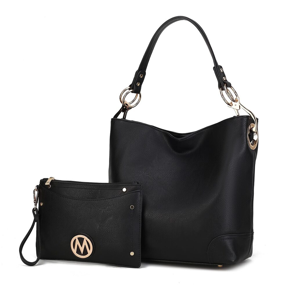 4960 MKF Set, Hobo Bag & Card Holder Purse – PU Leather Designer Shoulder